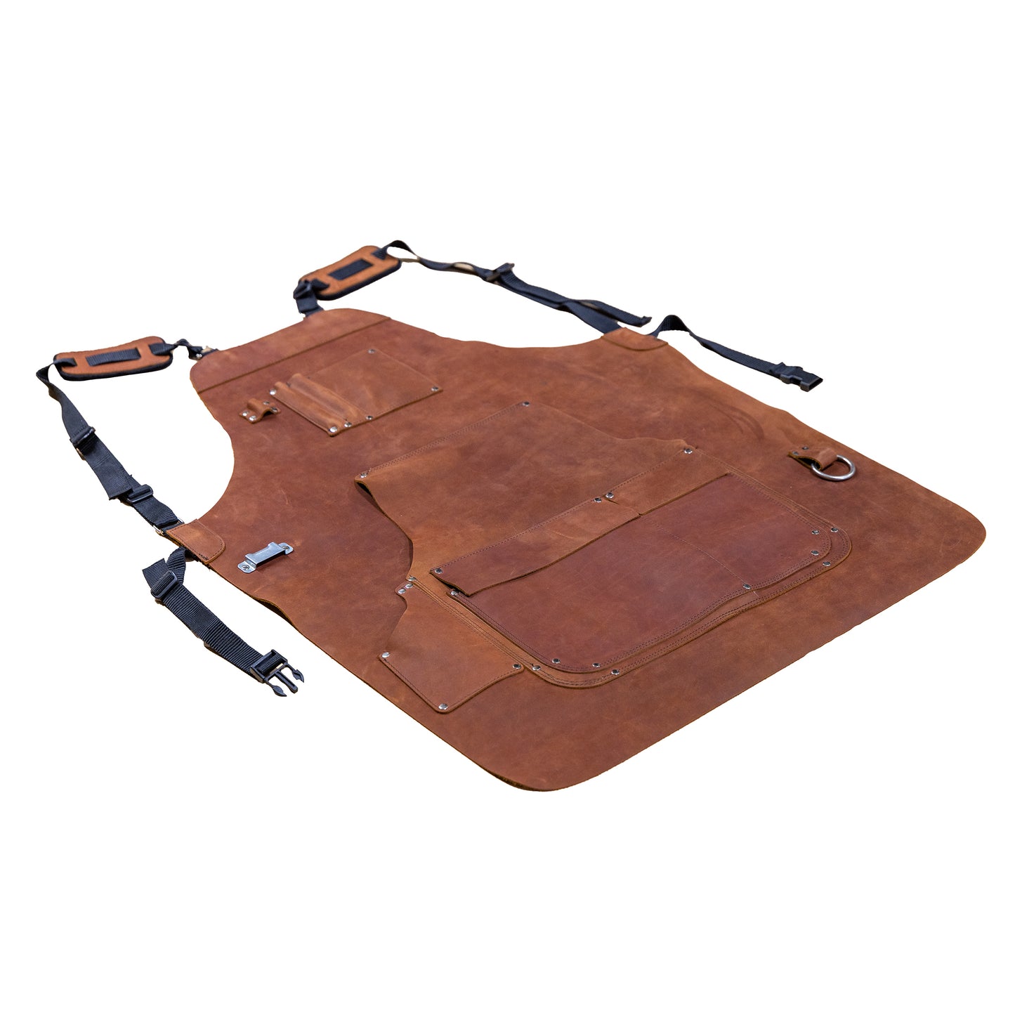Leather Woodworkers Apron | Premium Full-Grain Leather Workshop Apron