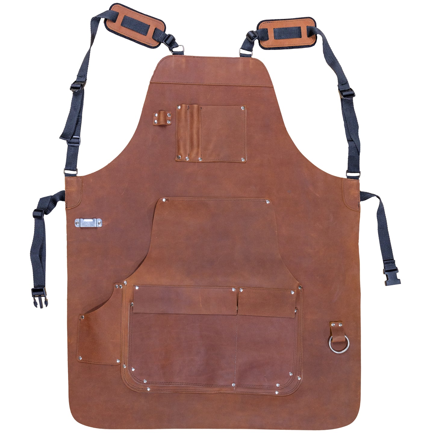 Leather Woodworkers Apron | Premium Full-Grain Leather Workshop Apron